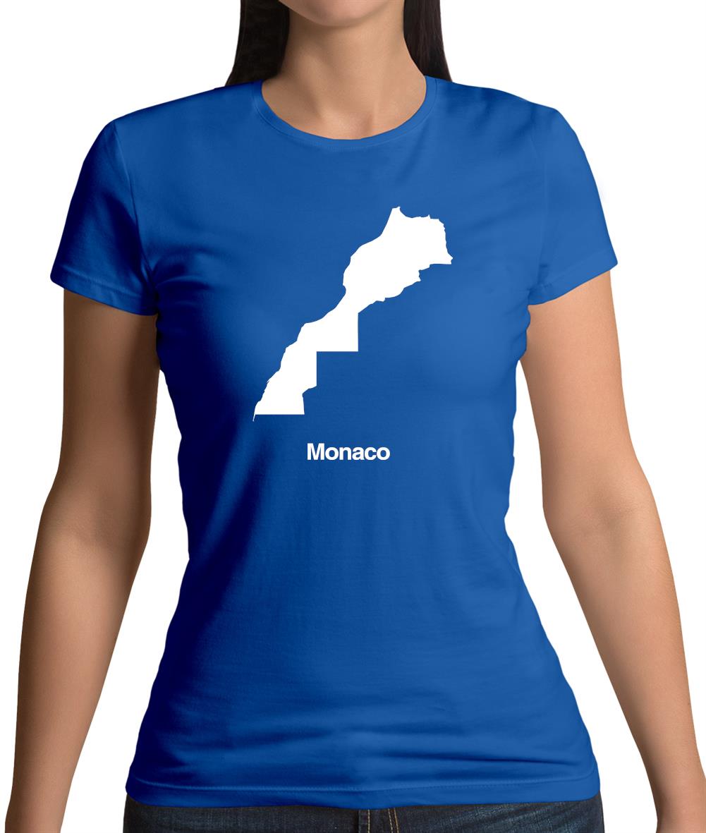 Monaco Silhouette Womens T-Shirt Monaco Silhouette Womens T-Shirt