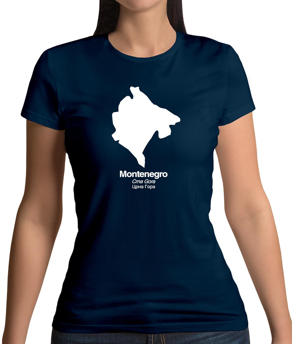 Montenegro Silhouette Womens T-Shirt Montenegro Silhouette Womens T-Shirt