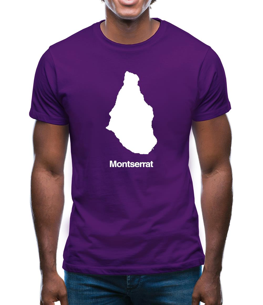Montserrat Silhouette Mens T-Shirt Montserrat Silhouette Mens T-Shirt