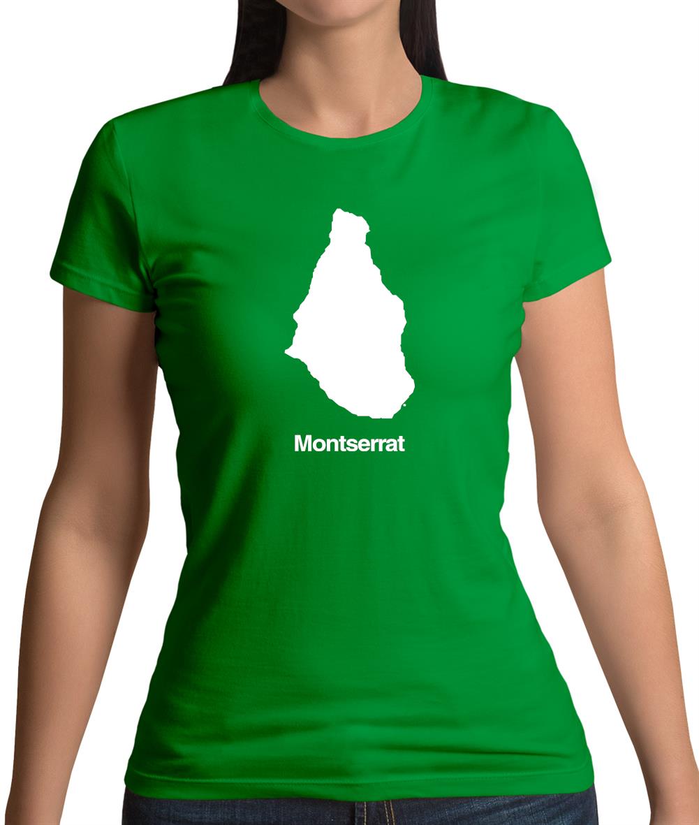 Montserrat Silhouette Womens T-Shirt Montserrat Silhouette Womens T-Shirt