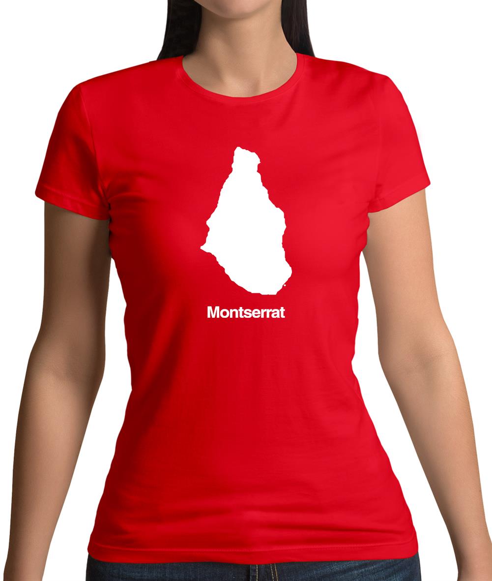 Montserrat Silhouette Womens T-Shirt Montserrat Silhouette Womens T-Shirt