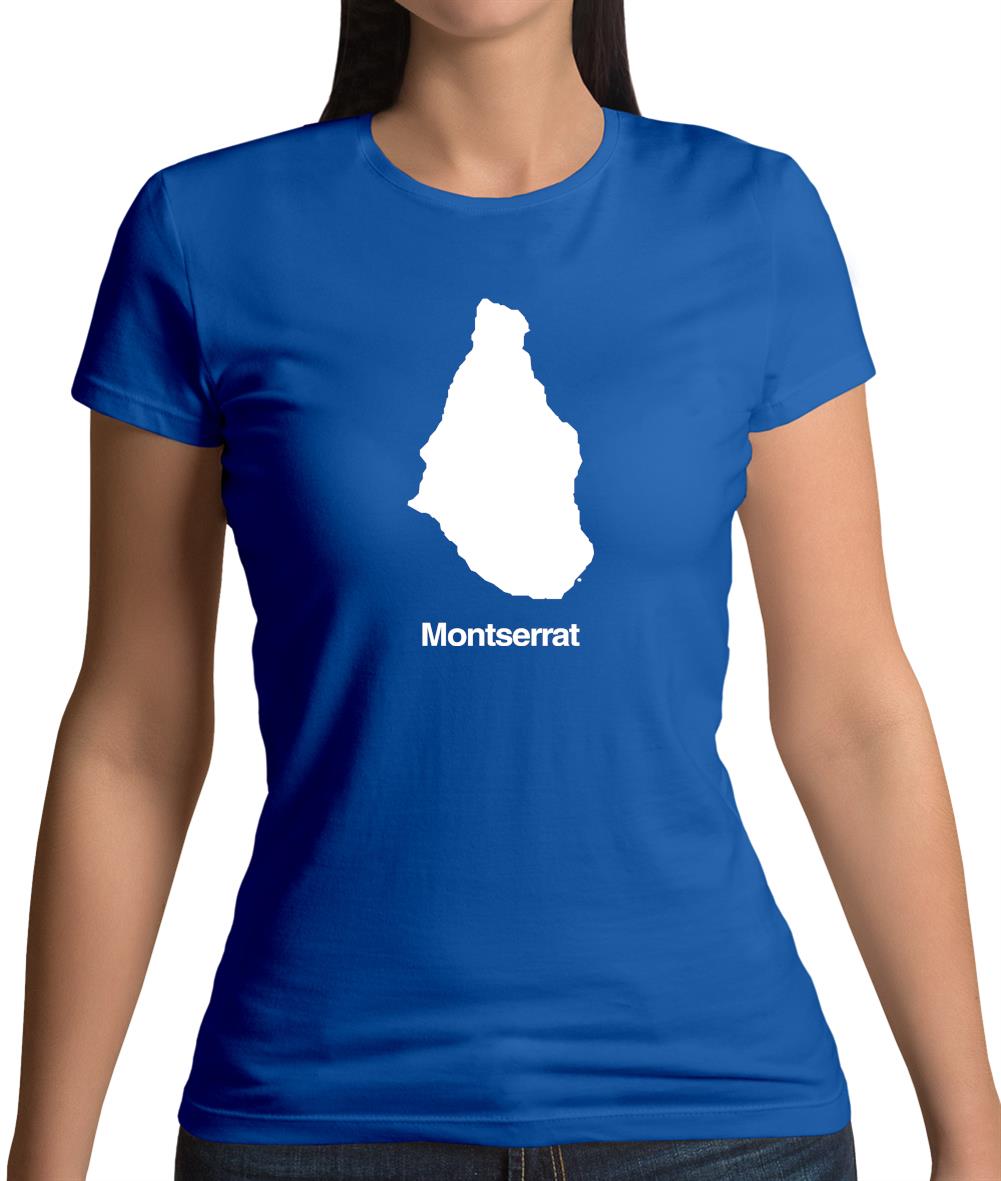 Montserrat Silhouette Womens T-Shirt Montserrat Silhouette Womens T-Shirt