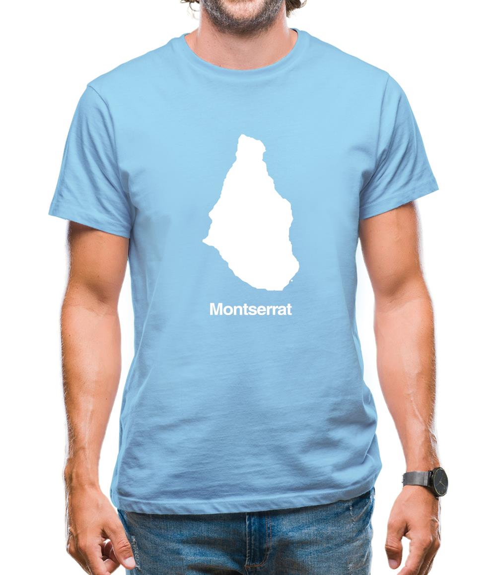 Montserrat Silhouette Mens T-Shirt Montserrat Silhouette Mens T-Shirt