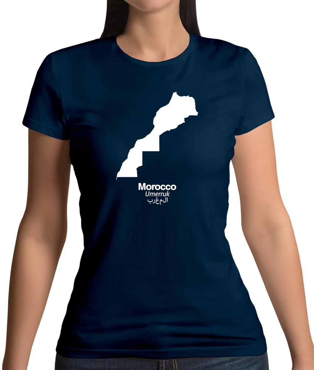Morocco Silhouette Womens T-Shirt Morocco Silhouette Womens T-Shirt