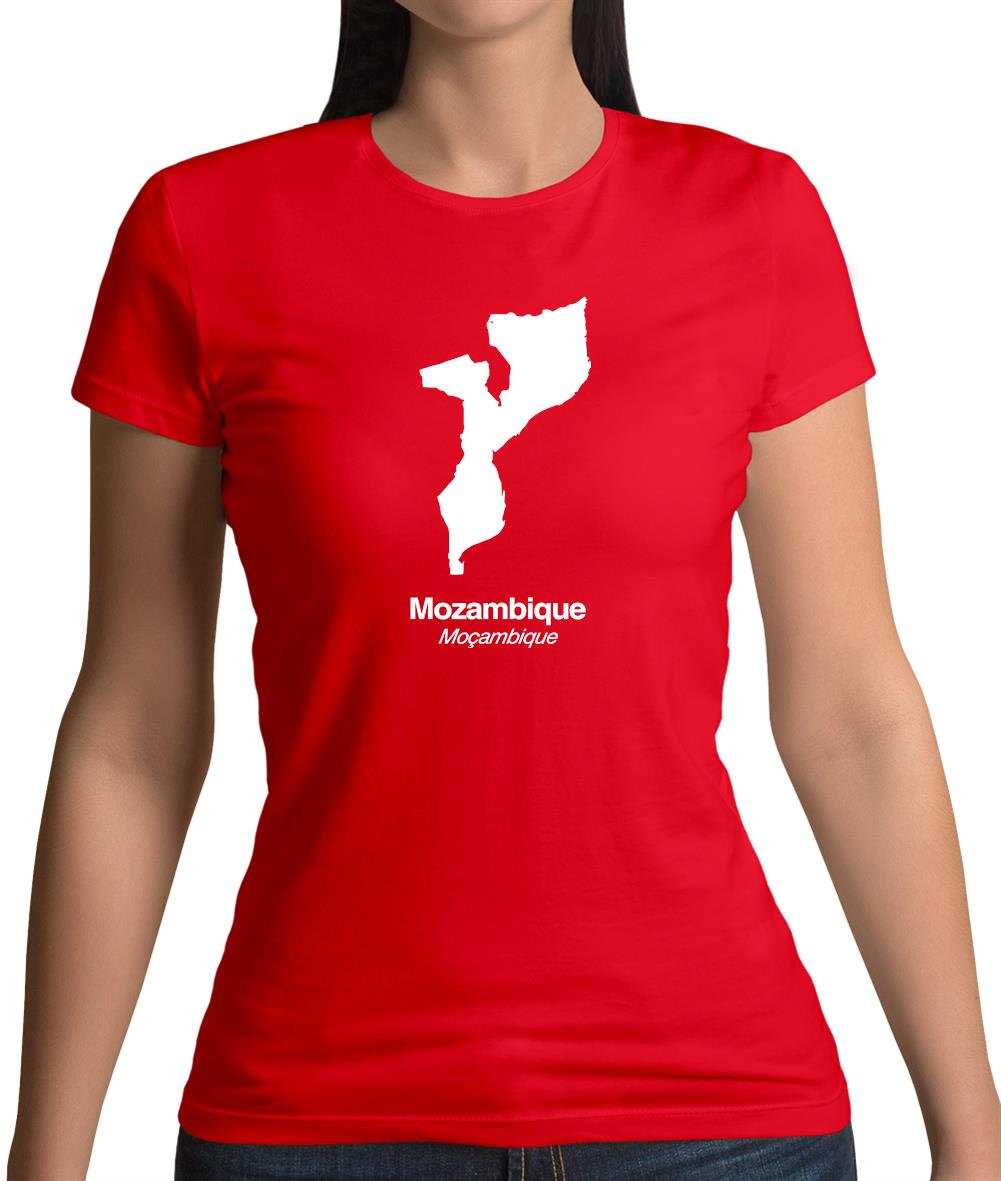 Mozambique Silhouette Womens T-Shirt Mozambique Silhouette Womens T-Shirt