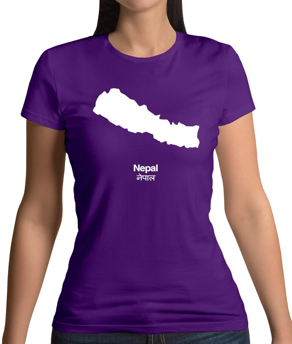 Nepal Silhouette Womens T-Shirt Nepal Silhouette Womens T-Shirt