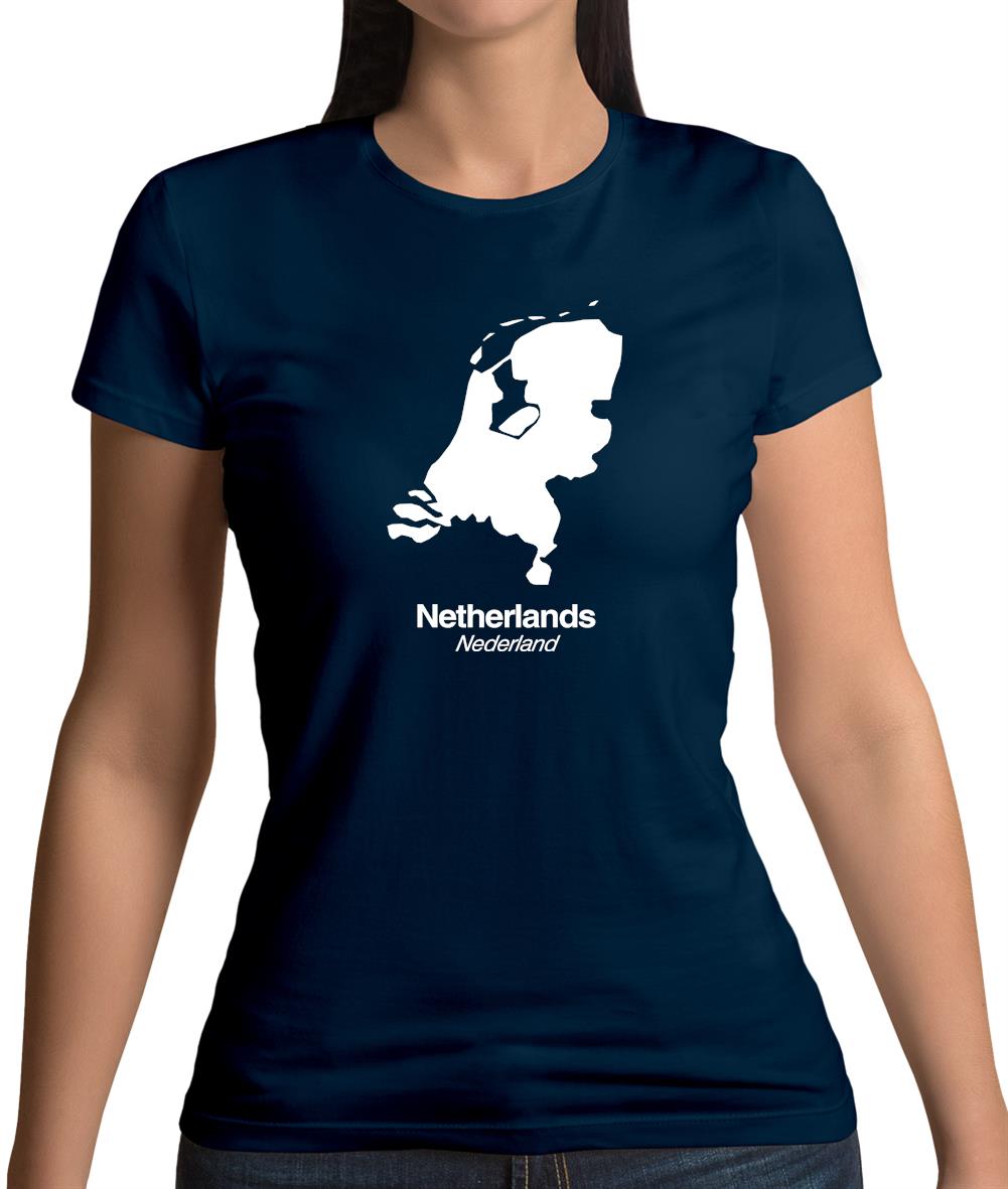 Netherlands Silhouette Womens T-Shirt Netherlands Silhouette Womens T-Shirt