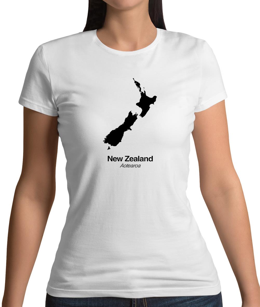 New Zealand Silhouette Womens T-Shirt New Zealand Silhouette Womens T-Shirt
