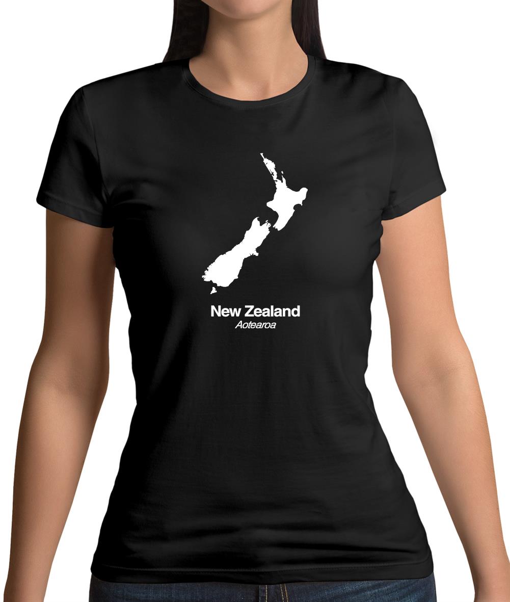 New Zealand Silhouette Womens T-Shirt New Zealand Silhouette Womens T-Shirt