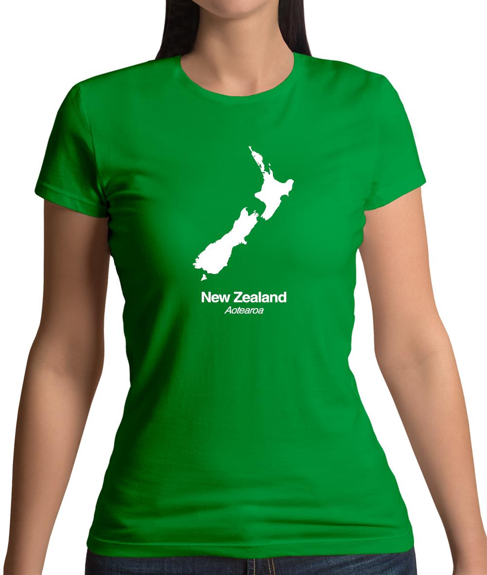 New Zealand Silhouette Womens T-Shirt New Zealand Silhouette Womens T-Shirt
