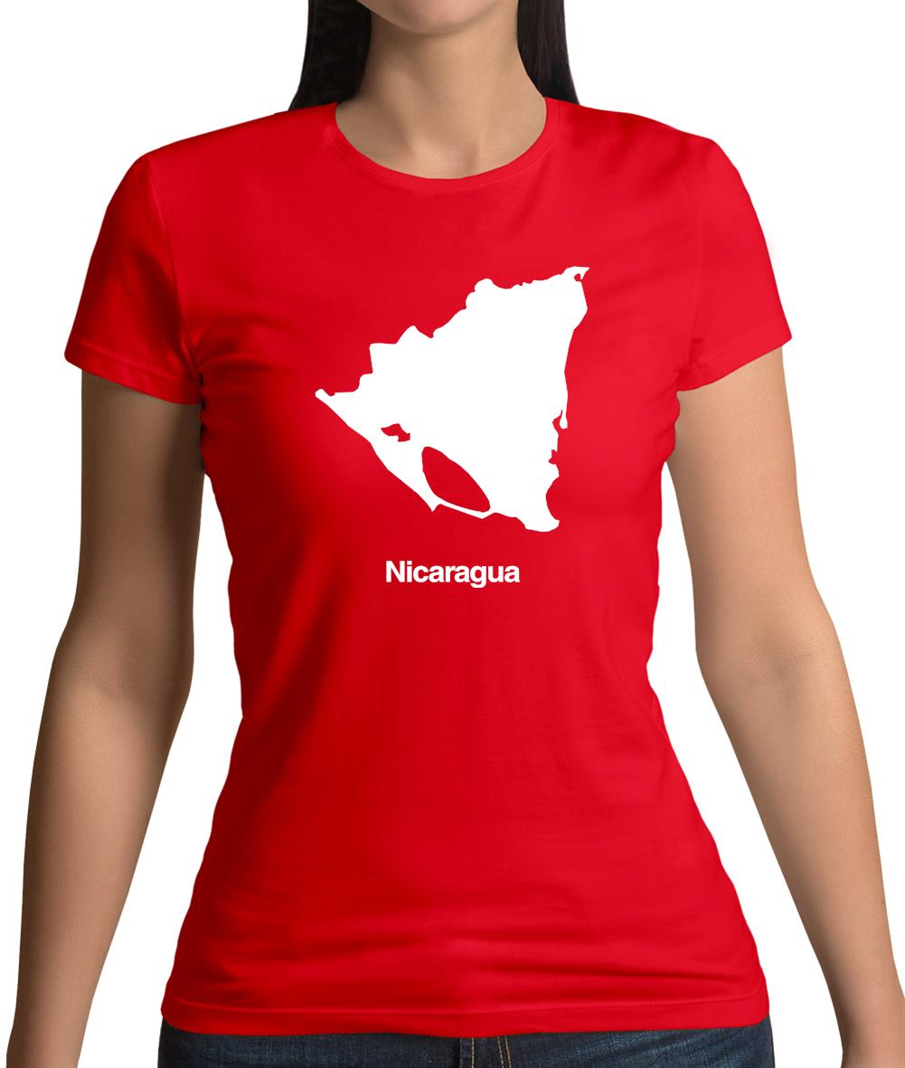 Nicaragua Silhouette Womens T-Shirt Nicaragua Silhouette Womens T-Shirt