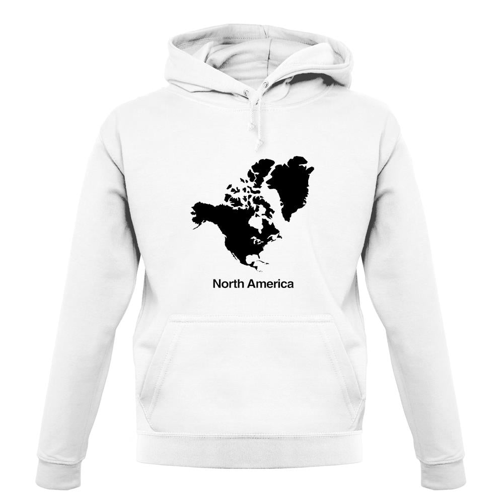 North America Silhouette unisex hoodie North America Silhouette unisex hoodie
