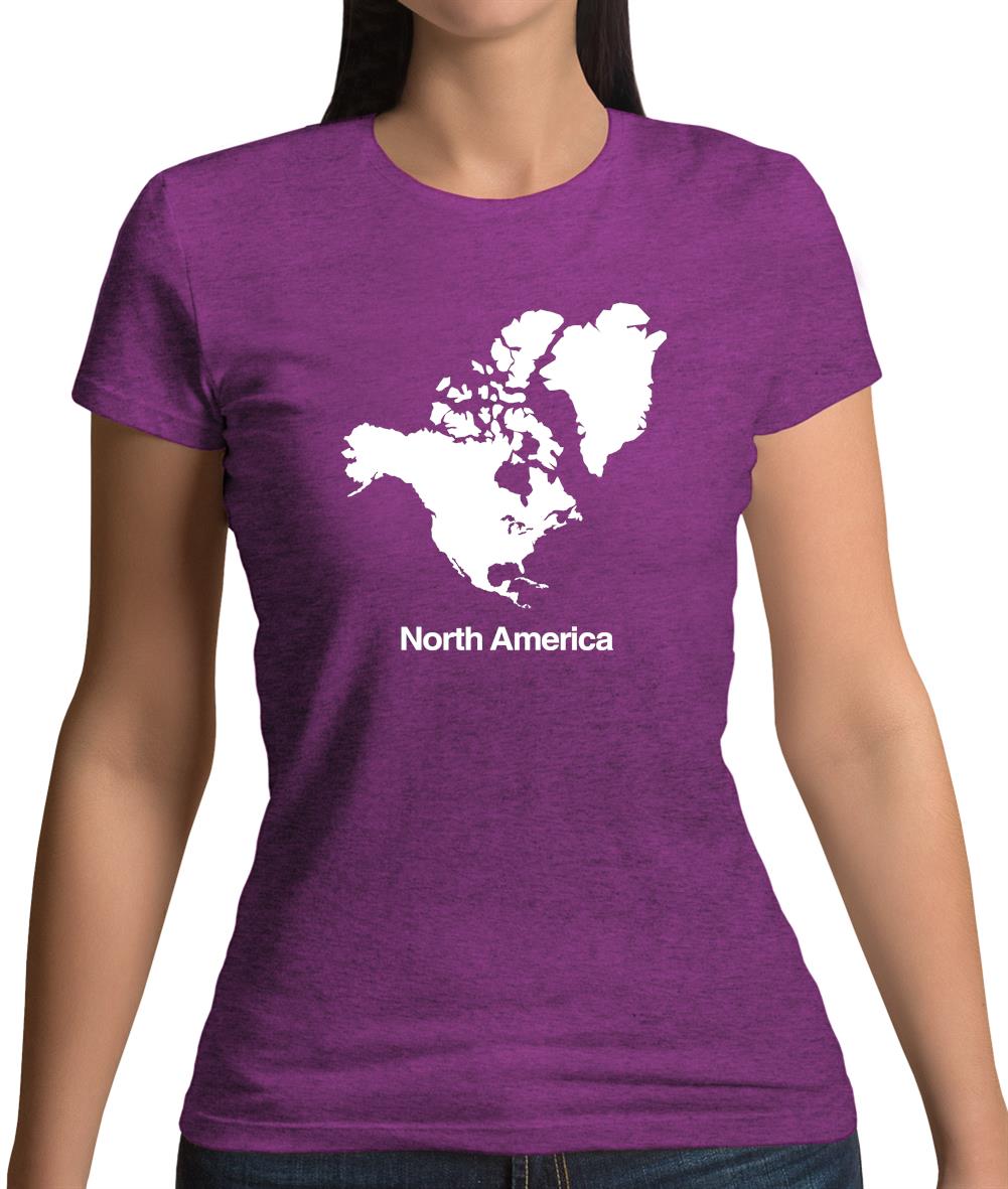 North America Silhouette Womens T-Shirt North America Silhouette Womens T-Shirt