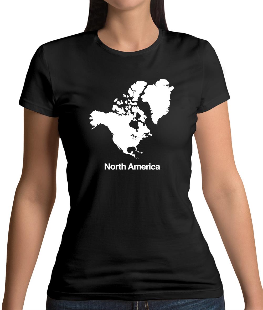 North America Silhouette Womens T-Shirt North America Silhouette Womens T-Shirt