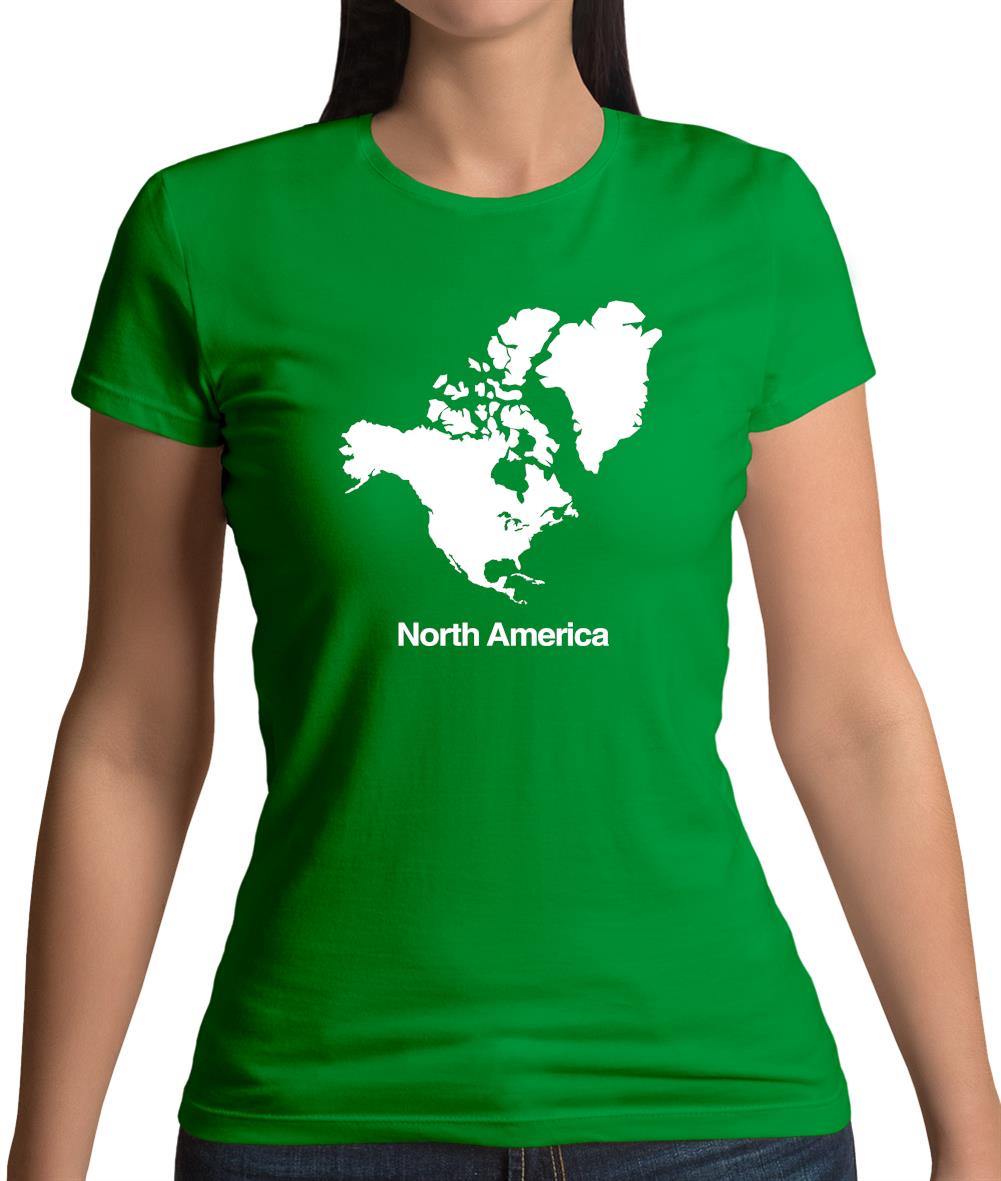 North America Silhouette Womens T-Shirt North America Silhouette Womens T-Shirt