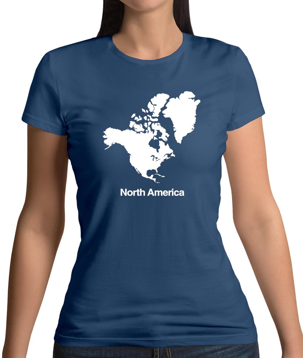 North America Silhouette Womens T-Shirt North America Silhouette Womens T-Shirt