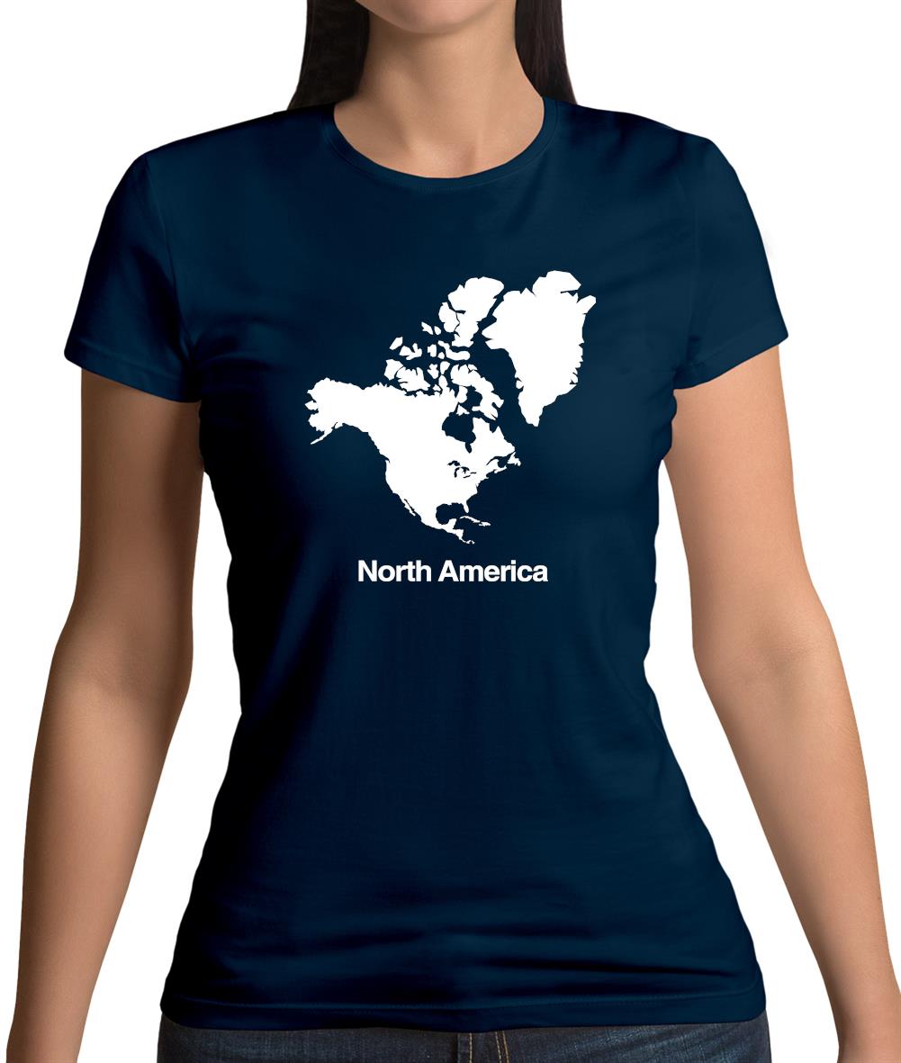 North America Silhouette Womens T-Shirt North America Silhouette Womens T-Shirt
