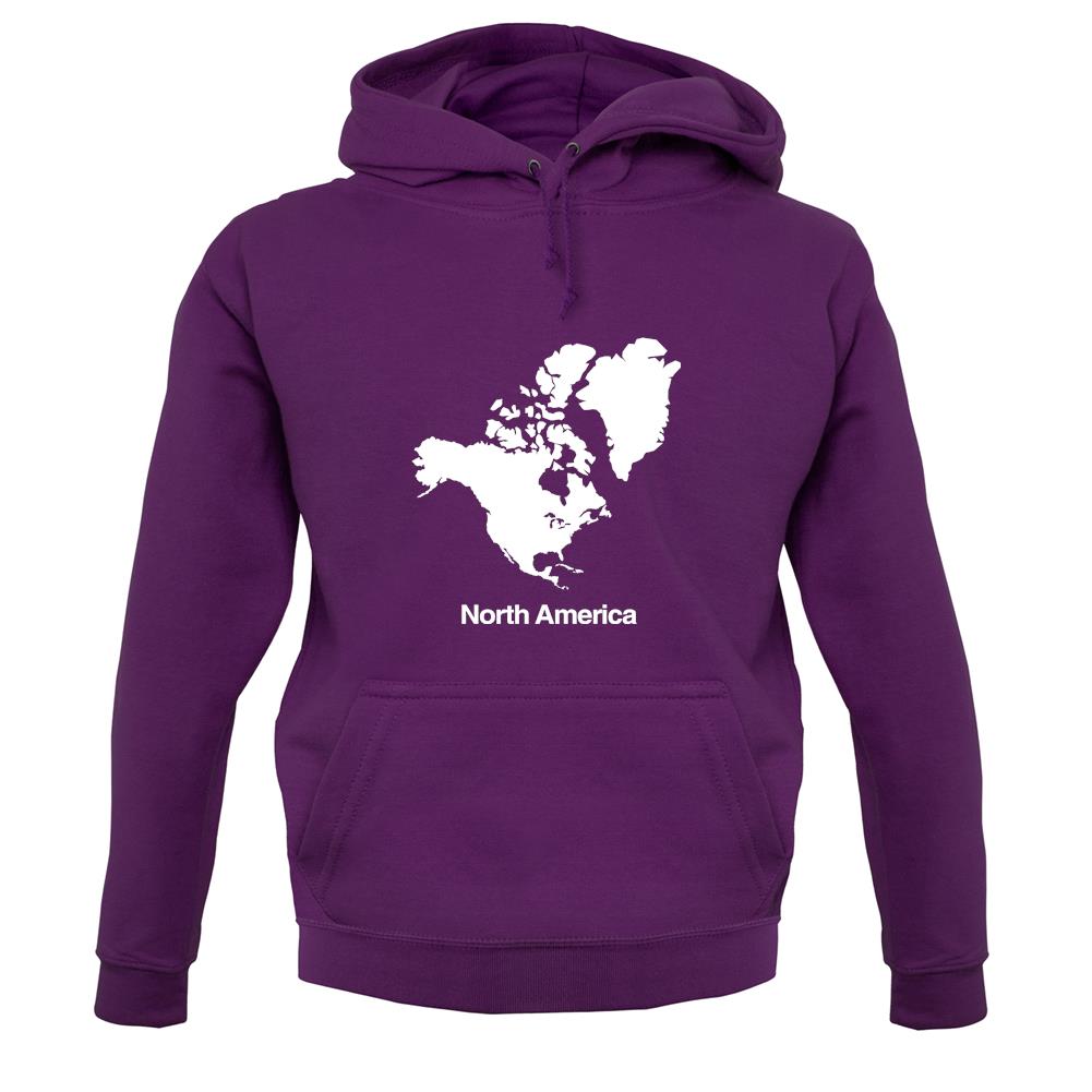 North America Silhouette unisex hoodie North America Silhouette unisex hoodie
