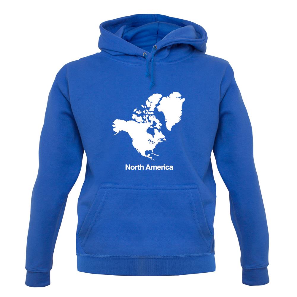 North America Silhouette unisex hoodie North America Silhouette unisex hoodie