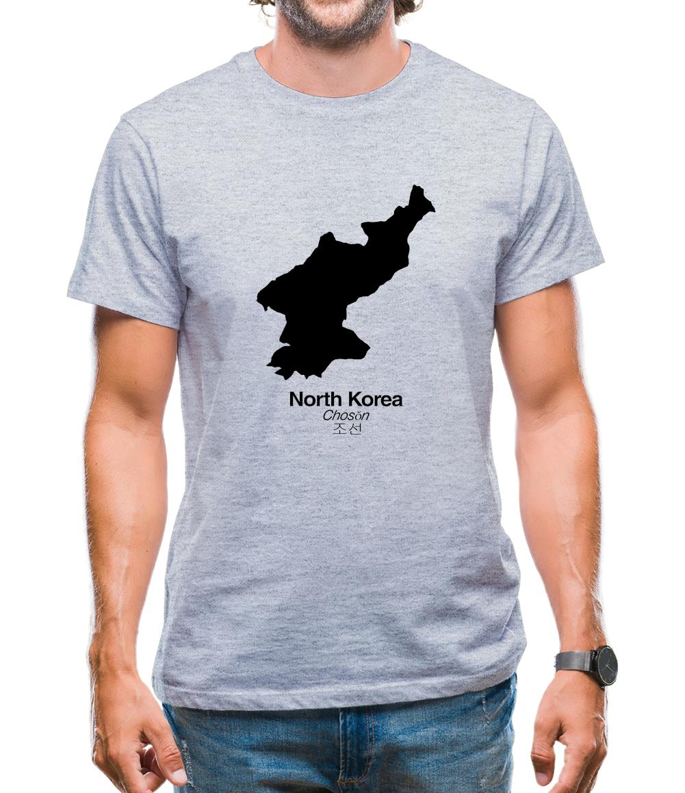 North Korea Silhouette Mens T-Shirt North Korea Silhouette Mens T-Shirt