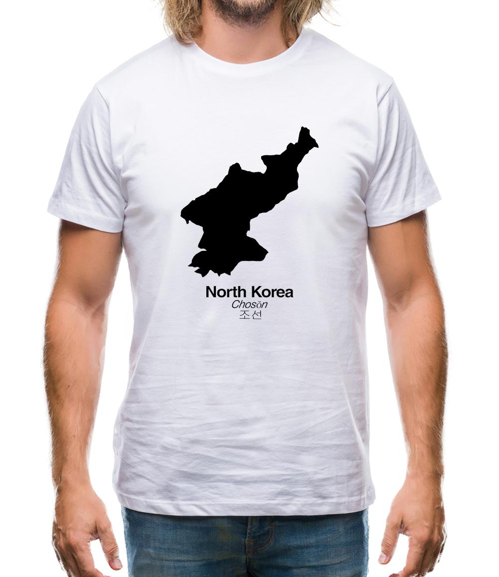 North Korea Silhouette Mens T-Shirt North Korea Silhouette Mens T-Shirt