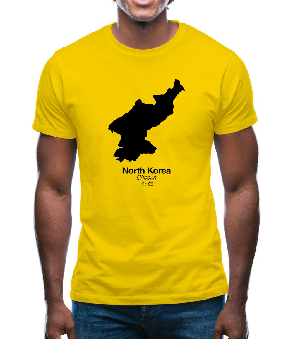 North Korea Silhouette Mens T-Shirt North Korea Silhouette Mens T-Shirt