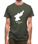 North Korea Silhouette Mens T-Shirt North Korea Silhouette Mens T-Shirt