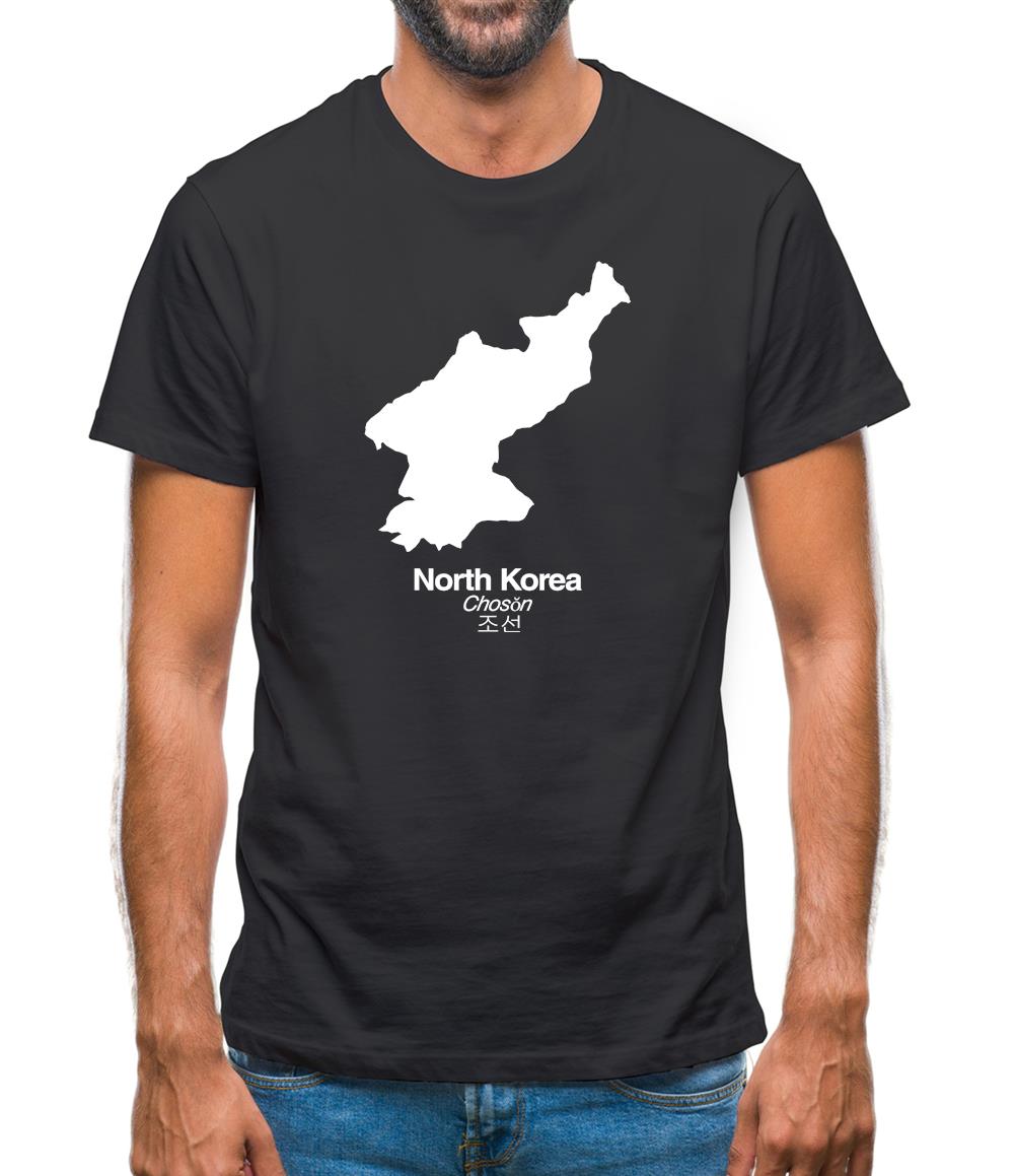 North Korea Silhouette Mens T-Shirt North Korea Silhouette Mens T-Shirt