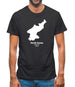 North Korea Silhouette Mens T-Shirt North Korea Silhouette Mens T-Shirt