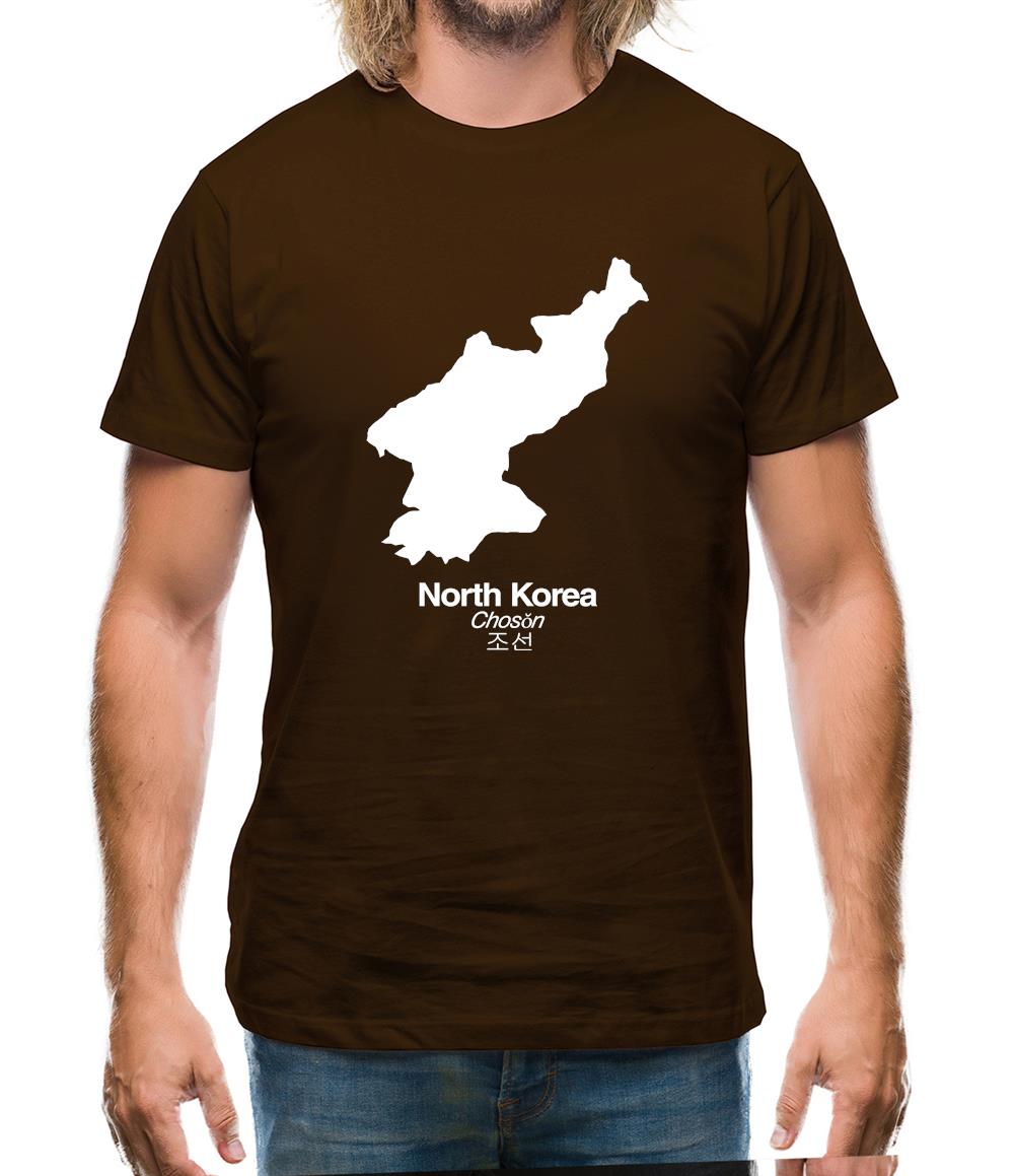 North Korea Silhouette Mens T-Shirt North Korea Silhouette Mens T-Shirt