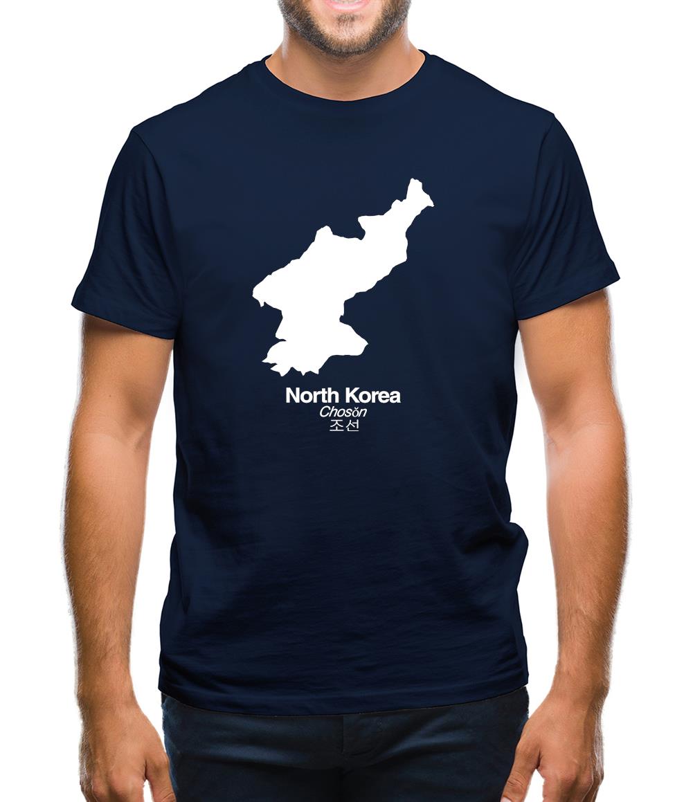 North Korea Silhouette Mens T-Shirt North Korea Silhouette Mens T-Shirt