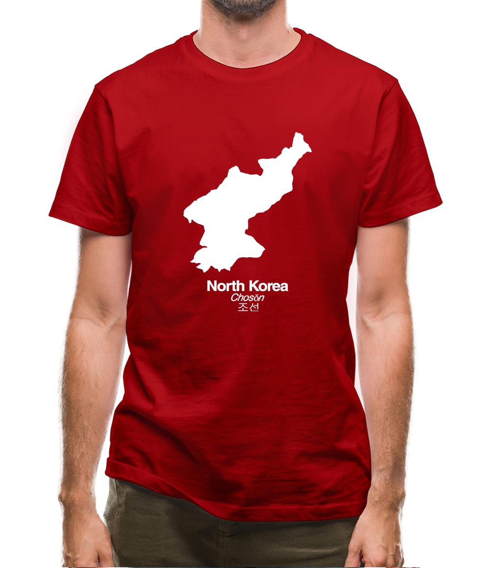 North Korea Silhouette Mens T-Shirt North Korea Silhouette Mens T-Shirt