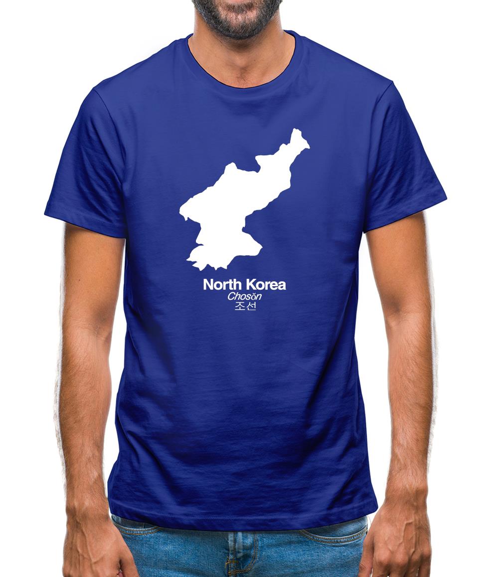 North Korea Silhouette Mens T-Shirt North Korea Silhouette Mens T-Shirt
