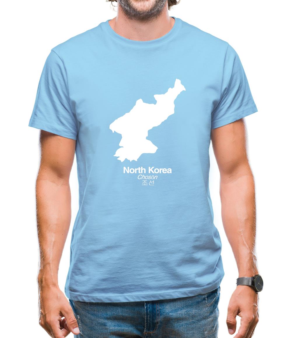 North Korea Silhouette Mens T-Shirt North Korea Silhouette Mens T-Shirt