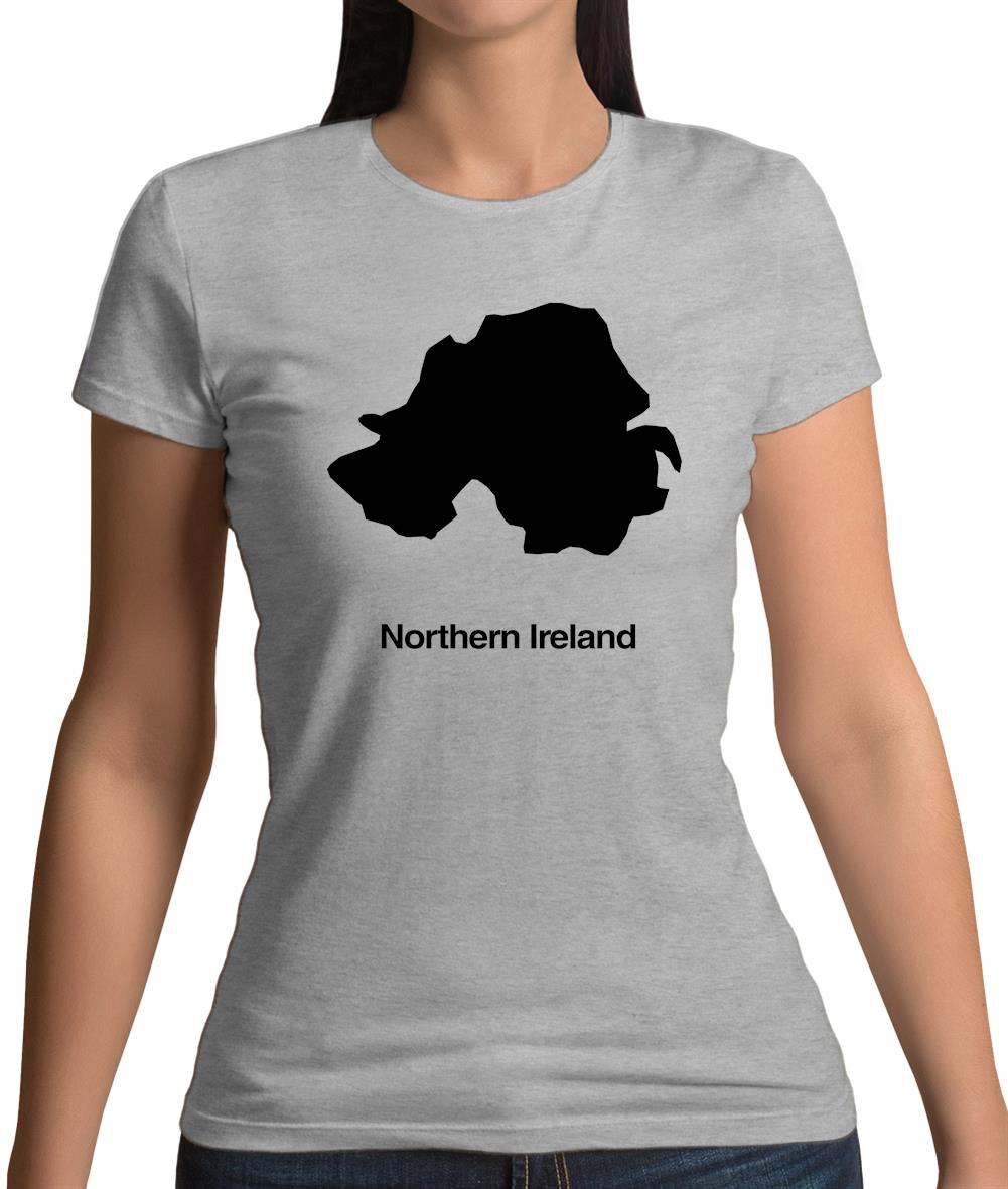 Northern Ireland Silhouette Womens T-Shirt Northern Ireland Silhouette Womens T-Shirt