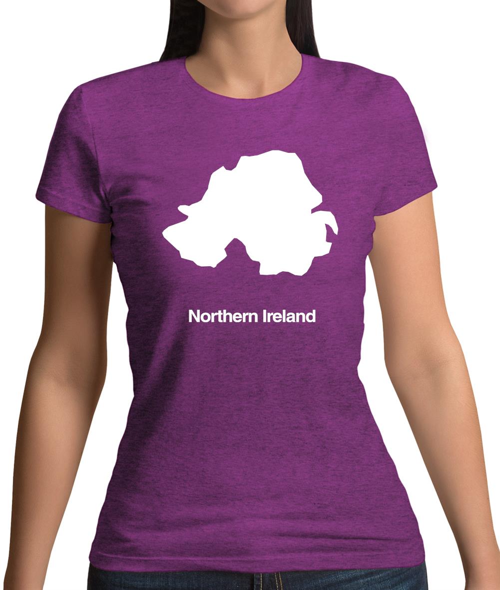 Northern Ireland Silhouette Womens T-Shirt Northern Ireland Silhouette Womens T-Shirt