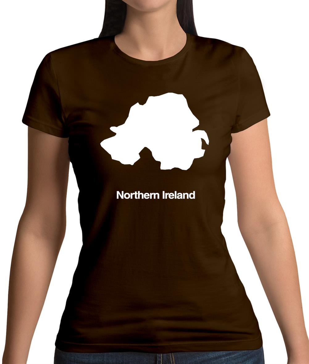 Northern Ireland Silhouette Womens T-Shirt Northern Ireland Silhouette Womens T-Shirt