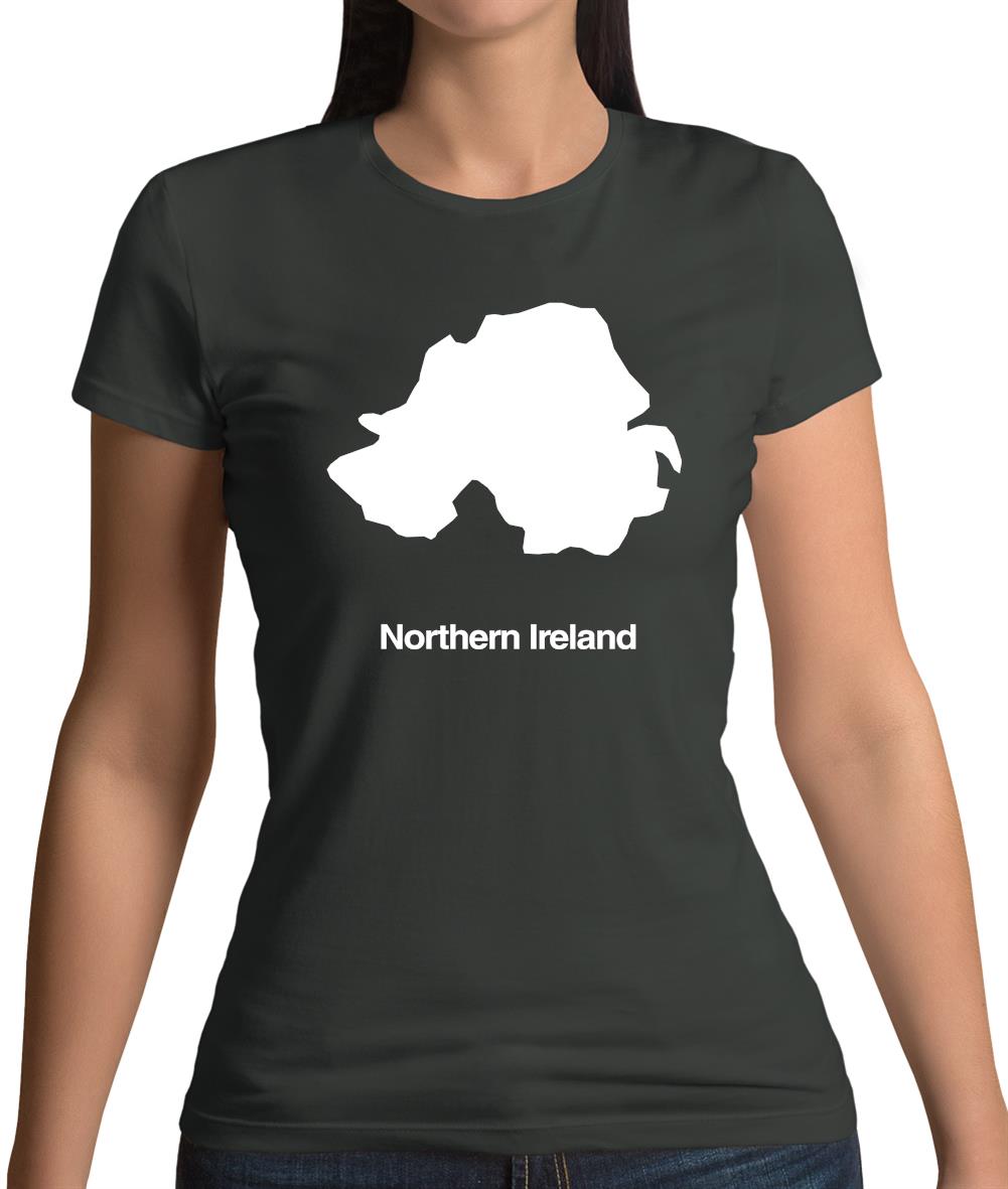 Northern Ireland Silhouette Womens T-Shirt Northern Ireland Silhouette Womens T-Shirt