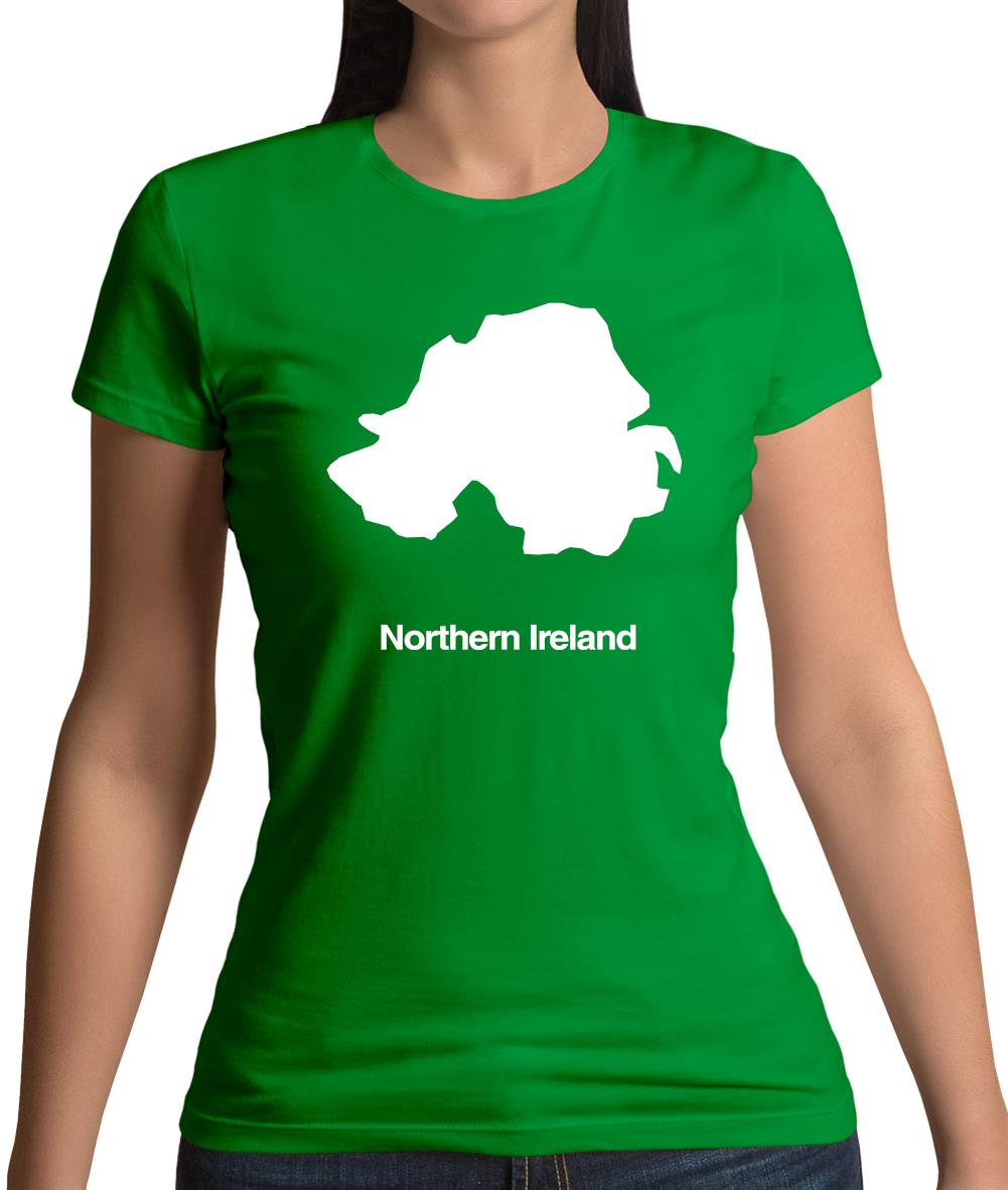 Northern Ireland Silhouette Womens T-Shirt Northern Ireland Silhouette Womens T-Shirt