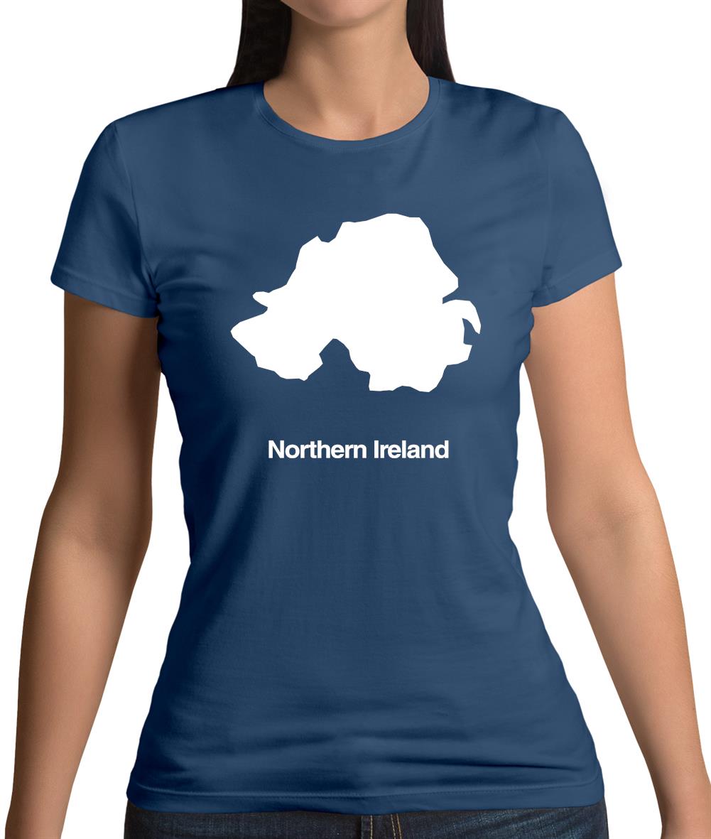 Northern Ireland Silhouette Womens T-Shirt Northern Ireland Silhouette Womens T-Shirt