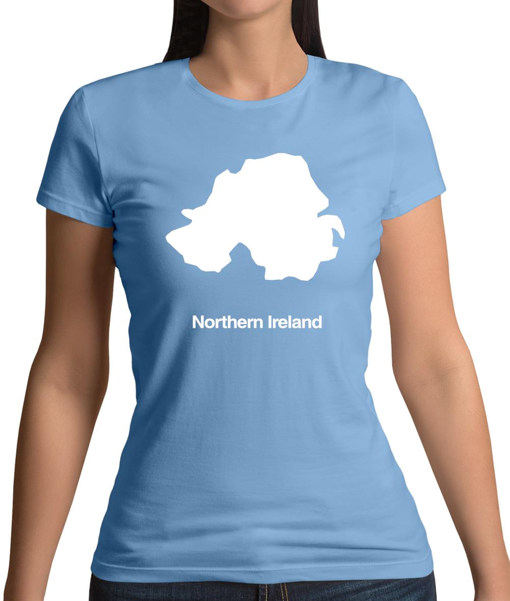 Northern Ireland Silhouette Womens T-Shirt Northern Ireland Silhouette Womens T-Shirt