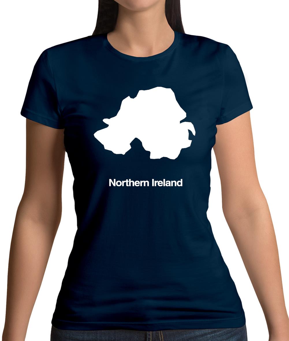 Northern Ireland Silhouette Womens T-Shirt Northern Ireland Silhouette Womens T-Shirt