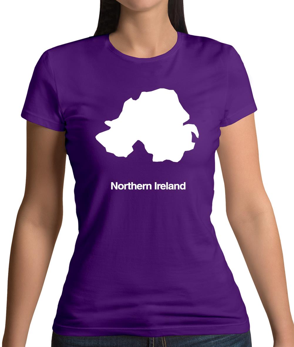 Northern Ireland Silhouette Womens T-Shirt Northern Ireland Silhouette Womens T-Shirt