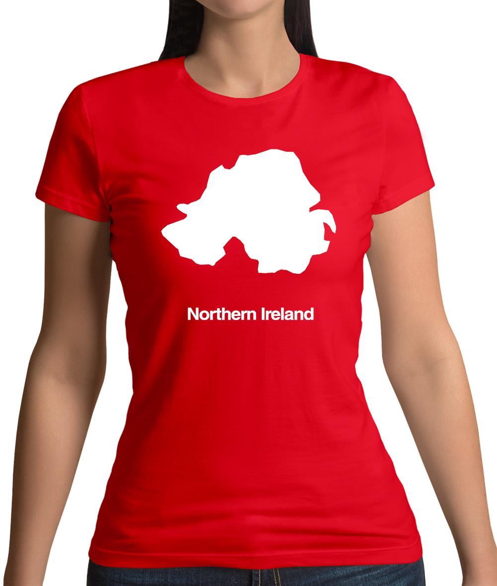 Northern Ireland Silhouette Womens T-Shirt Northern Ireland Silhouette Womens T-Shirt