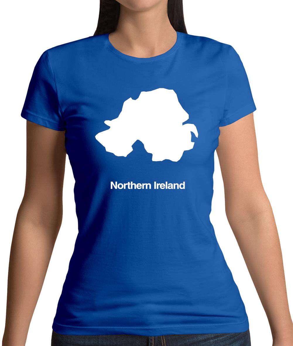 Northern Ireland Silhouette Womens T-Shirt Northern Ireland Silhouette Womens T-Shirt
