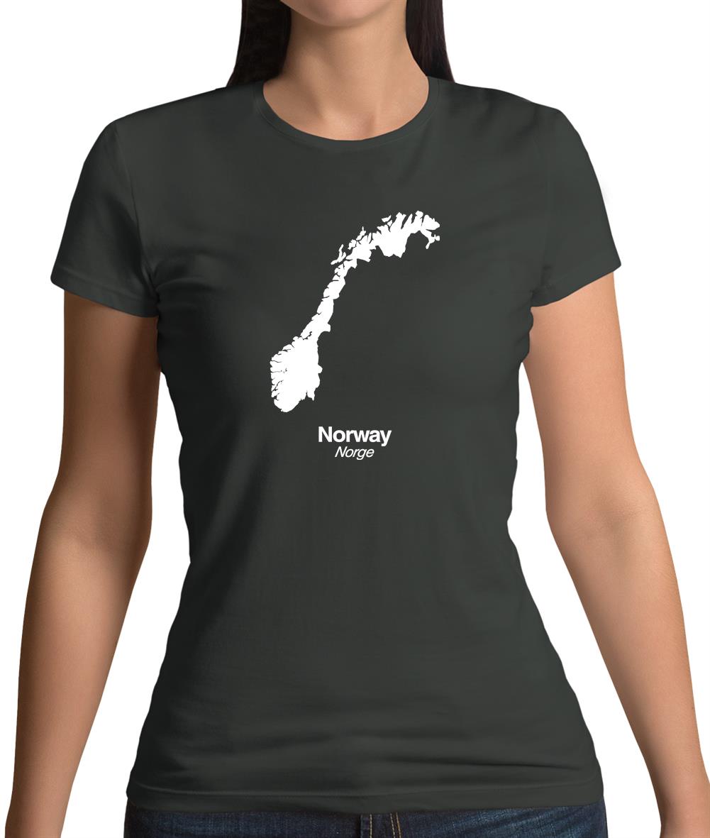 Norway Silhouette Womens T-Shirt Norway Silhouette Womens T-Shirt