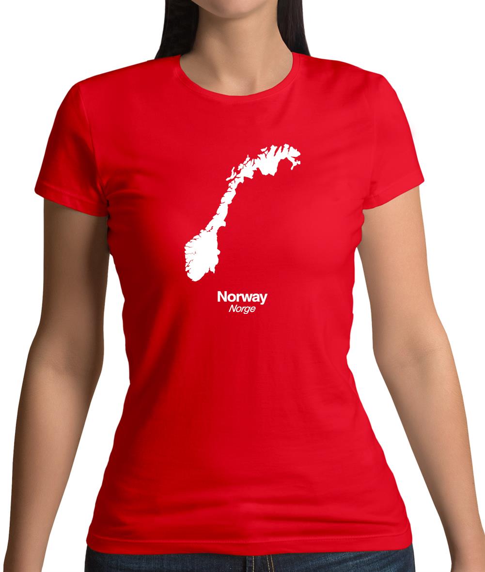 Norway Silhouette Womens T-Shirt Norway Silhouette Womens T-Shirt