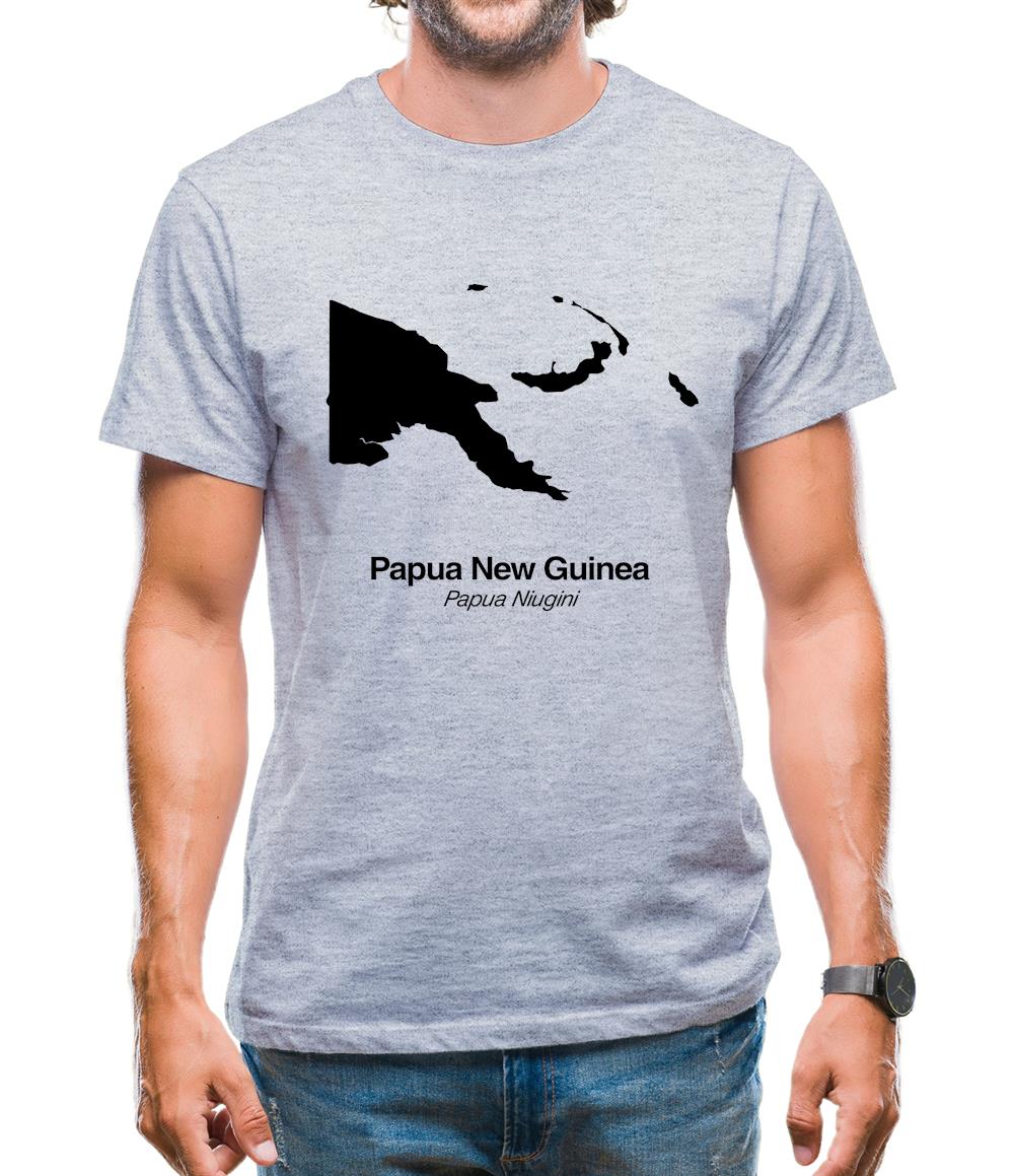 Papua New Guinea Silhouette Mens T-Shirt Papua New Guinea Silhouette Mens T-Shirt