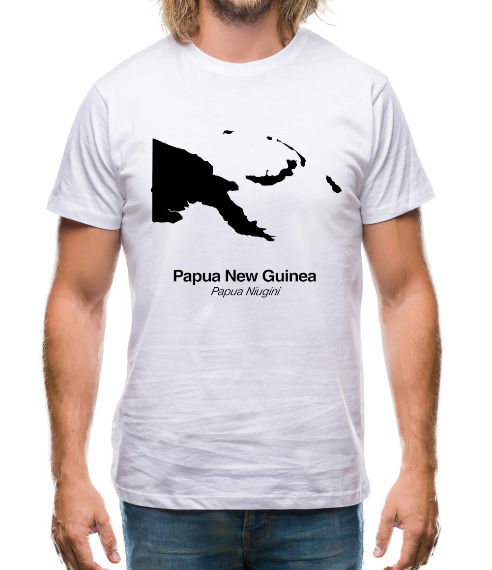 Papua New Guinea Silhouette Mens T-Shirt Papua New Guinea Silhouette Mens T-Shirt