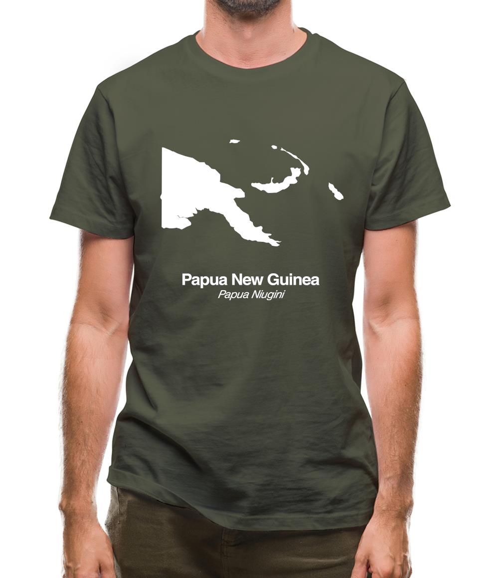 Papua New Guinea Silhouette Mens T-Shirt Papua New Guinea Silhouette Mens T-Shirt